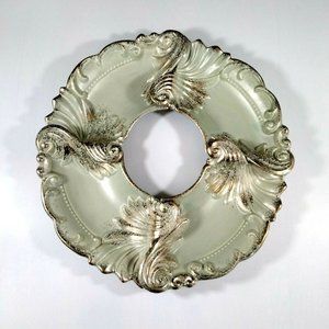 Florentine Nesting Serving Plates Chip Dip Set Ideal Originals 1962 Gold Gilded